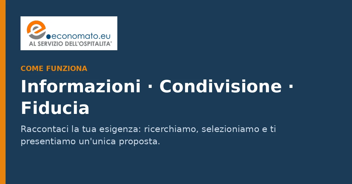 Come funziona economato.eu, l'ufficio acquisti esterno: informazioni, condivisione, fiducia